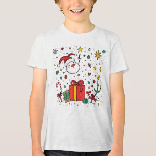 T-shirt En Tri-matière tee de Noël personnalisé pour enfants