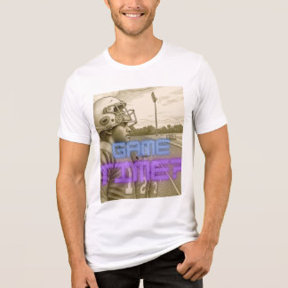 T-shirt En Tri-matière Temps de jeu Retro Football Gravure Tee Classique