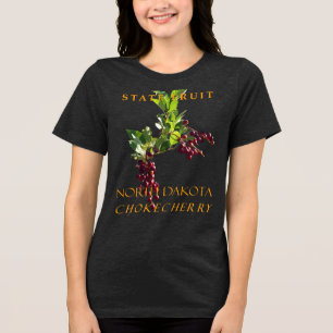 T-shirt En Tri-matière Territoire du Dakota du Nord Fruit Le Chokecherry