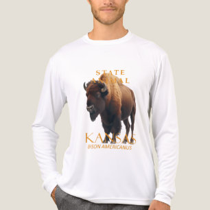 T-shirt En Tri-matière Territoire du Kansas Animal Bison Américain