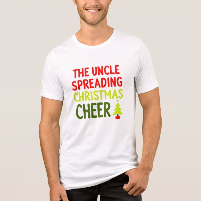 T-shirt En Tri-matière Tête de Noël à l'oncle (Recto)