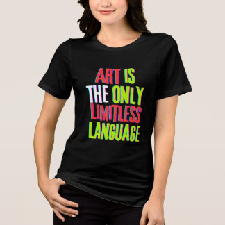 T-SHIRT  EN TRI-MATIÈRE TEXTE CONÇU POUR LA CHEMISE
