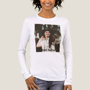 T-shirt En Tri-matière Texte de nom de photo personnalisé