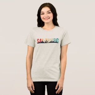 T-shirt En Tri-matière Texte de Salzbourg avec Skyline