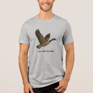 T-shirt En Tri-matière Texte personnalisé de l'oie de Canada volante
