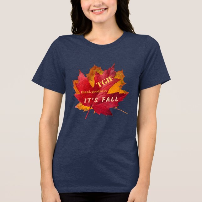 T-shirt En Tri-matière TGIF Remerciements Bonté C'est l'automne L'automne (Recto)