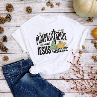 T-shirt En Tri-matière Thanksgiving Citrouille épice Jésus Christ tomber