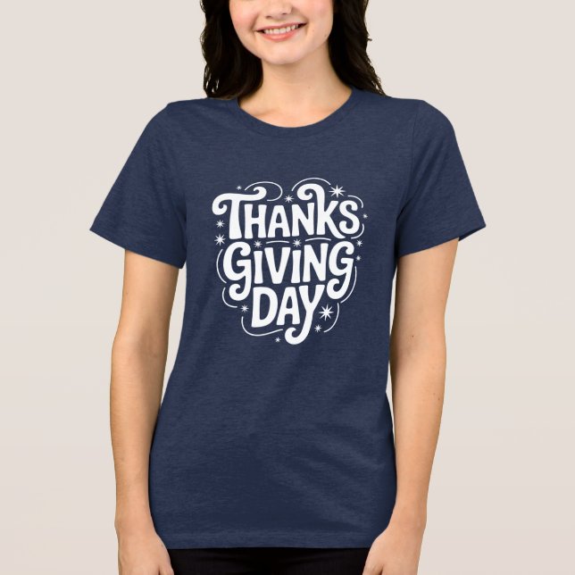T-shirt En Tri-matière Thanksgiving Day Celebrate with Family and Friends (Recto)