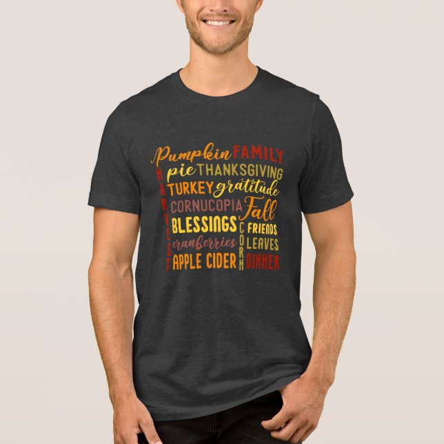T-shirt En Tri-matière Thanksgiving Day Homme's T-Shirt Tri-Bl (Recto)