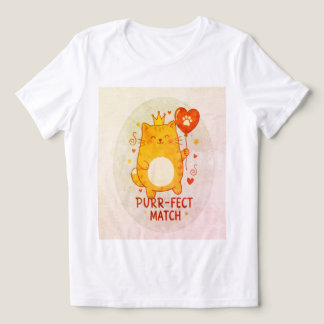 T-shirt En Tri-matière The "Purr-fect Match" Royal Premium Tri-Blend Tee