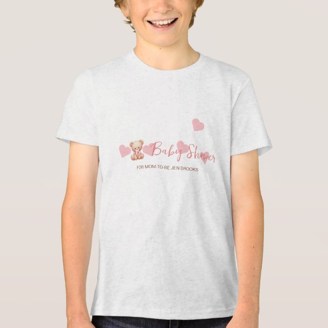 T-shirt En Tri-matière Thème baby shower personnalisé (Recto)