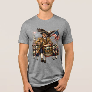 T-shirt En Tri-matière Theodore Roosevelt Tambour Révolutionnaire 4 juill