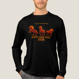 T-shirt En Tri-matière Three Fire Horses Fiery Stallion Zodiac Design