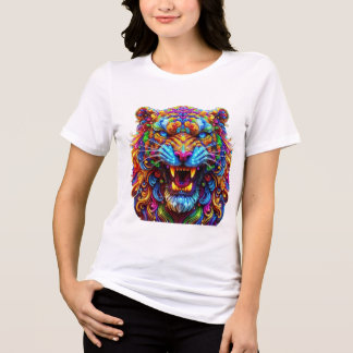 T-shirt En Tri-matière Tigre brillant à la fibre