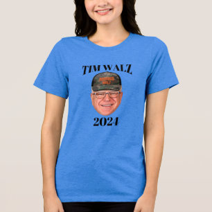 T-shirt En Tri-matière Tim Walz Casquette Camo