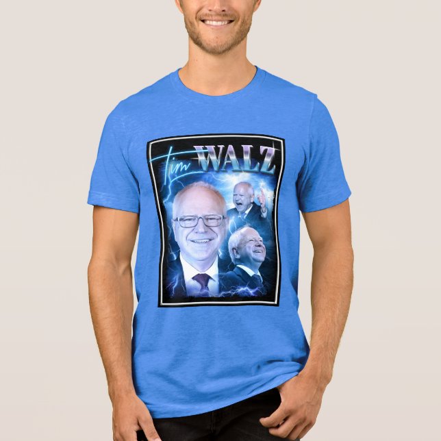 T-shirt En Tri-matière Tim Walz Retro 90s (Recto)