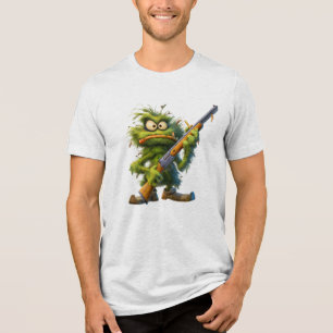 T-shirt En Tri-matière Tireur de Monstre Vert