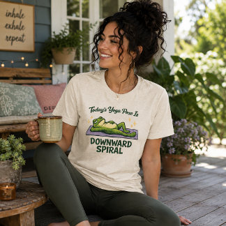 T-shirt En Tri-matière Today's Yoga Pose is Downward Spiral Funny Frog