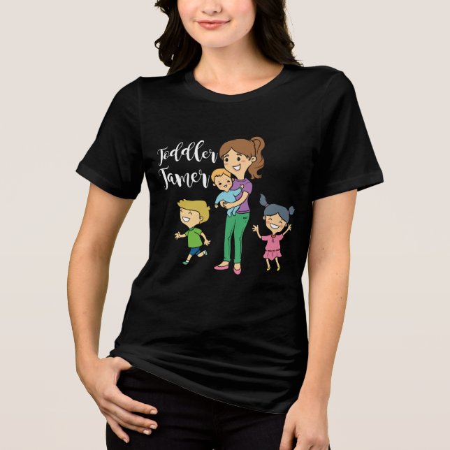 T-shirt En Tri-matière Toddler Tamer Babysitting Humour nouveauté (Recto)