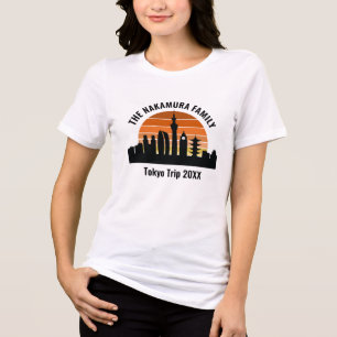 T-shirt En Tri-matière Tokyo Japon Sunset Custom Trip femmes
