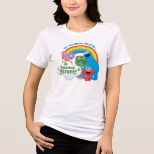 T-shirt En Tri-matière Tous les Rainbows mènent à Sesame Street