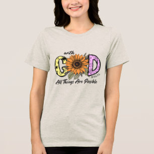 T-shirt En Tri-matière Tout est possible pour les chrétiens personnalisés