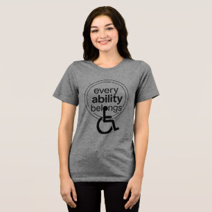 T-shirt En Tri-matière Toute capacité appartient Minimalisme inclusif