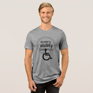 T-shirt En Tri-matière Toute capacité appartient Minimalisme inclusif