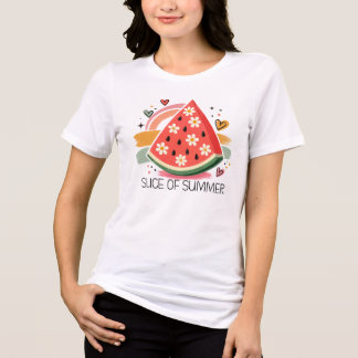 T-shirt En Tri-matière Tranche d'été, Graphisme Tranches de Pastèque
