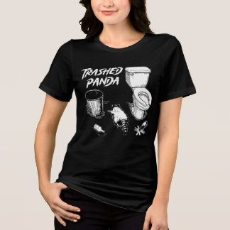 T-shirt En Tri-matière Trashed Panda Funny Drunk Racoon