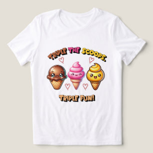 T-shirt En Tri-matière Triple les Scoops, Triple Fun !