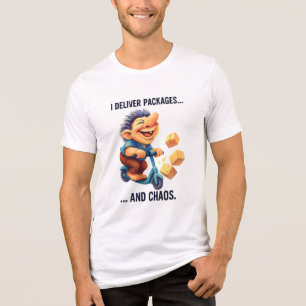 T-shirt En Tri-matière Troll de livraison - Je livre des paquets et du ch