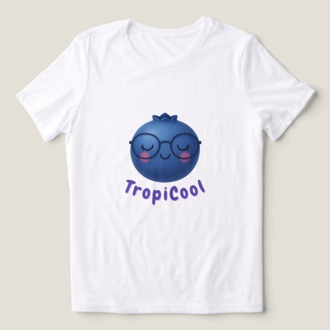 T-shirt En Tri-matière TropiCool Blueberry - Crowned & Cute Edition (Design Recto)