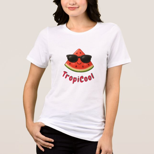 T-shirt En Tri-matière TropiCool Watermelon - Été mignon et juteux (Recto)