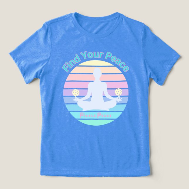 T-shirt En Tri-matière trouvez votre calme bleu (Design Recto)