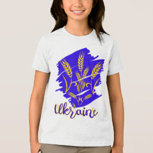 T-shirt En Tri-matière Tryzub symbole national ukrainien fait d'épi de bl