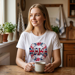 T-shirt En Tri-matière Typographie MAMA avec drapeau du Royaume-Uni et co