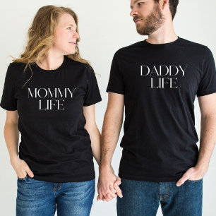 T-shirt En Tri-matière Typographie moderne et classique Mommy Life Femmes