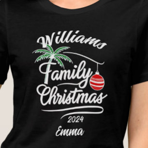 T-shirt En Tri-matière Typologie de famille de Noël tropicale