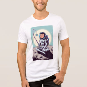 T-shirt En Tri-matière Un astronaute assis sur la lune