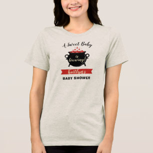 T-shirt En Tri-matière Un Bébé Doux Brasse Le Baby shower D'Halloween