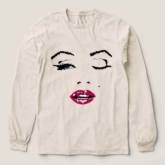 T-shirt En Tri-matière Un clin d'oeil et des lèvres rouges (Motif devant)