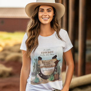T-shirt En Tri-matière Un petit Baby shower Western Boy Cowboy