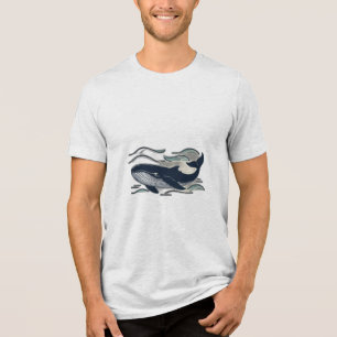 T-shirt En Tri-matière Une baleine qui nage,