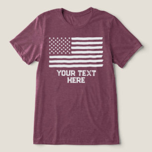 T-shirt En Tri-matière USA America Drapeau modifiable Personnalisé Texte