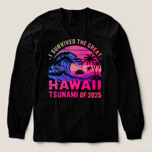 T-shirt En Tri-matière Vacances Hawaïennes amusantes J'ai survécu au tsun