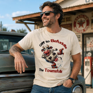 T-shirt En Tri-matière Vache drôle pour embrouiller les habitants