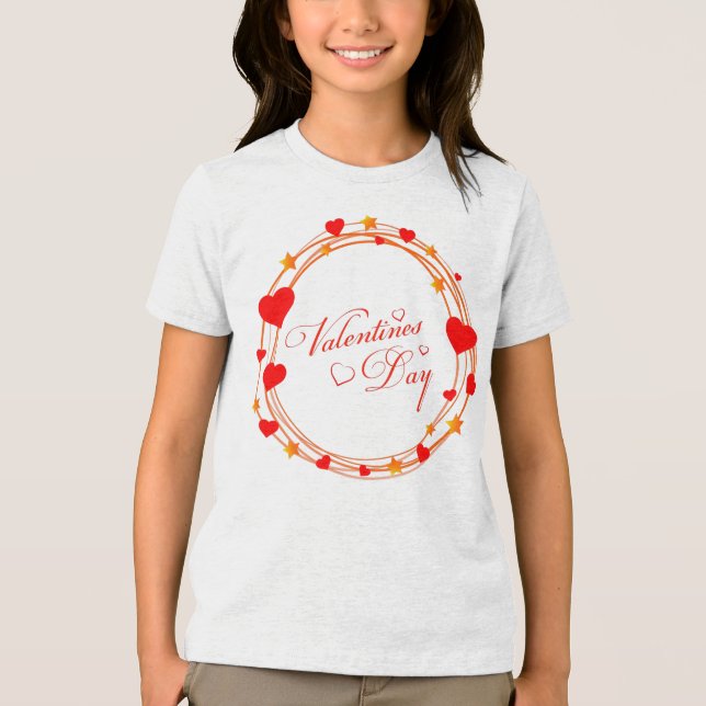 T-shirt En Tri-matière Valentine's Day Circle Design-25695 (Recto)