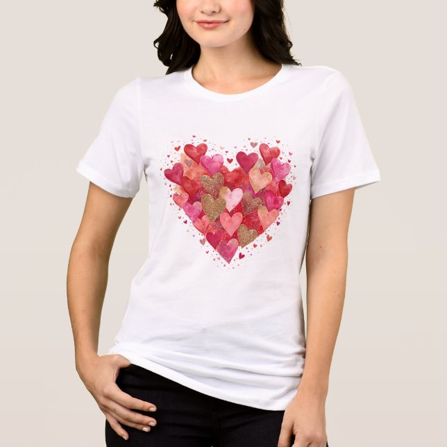 T-shirt En Tri-matière Valentine's Day Love Hearts (Recto)