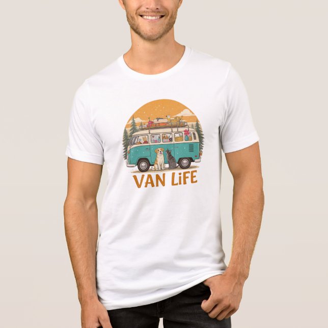 T-shirt En Tri-matière Van Life Paws & Adventure T-Shirt (Recto)